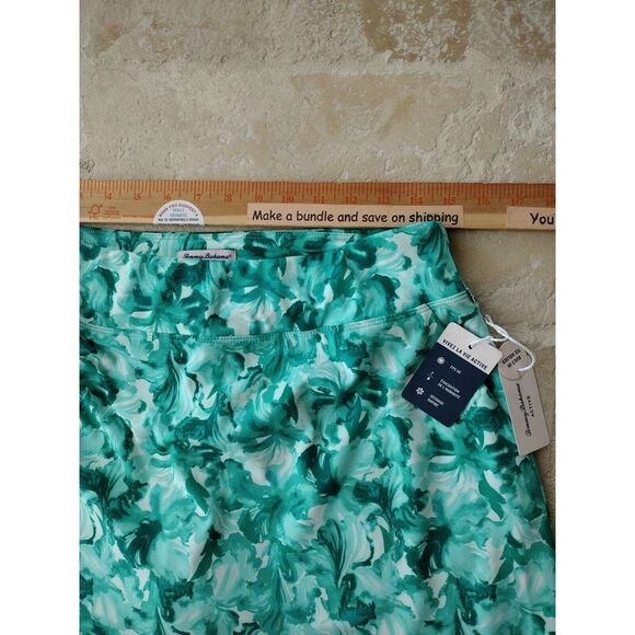 Tommy Bahama Active Skort Skirt Women Large‎ Green Abstract Tropical UPF 50 - Picture 3 of 9